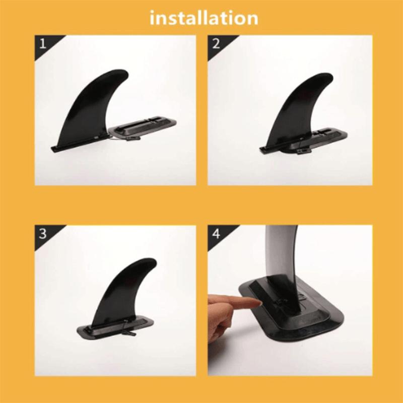 Plug-In Inflatable Surfboard Tail Rudder SUP Paddleboard Slide-In Fish Tail Fins Removable Splitter Fins Surfboard Accessories