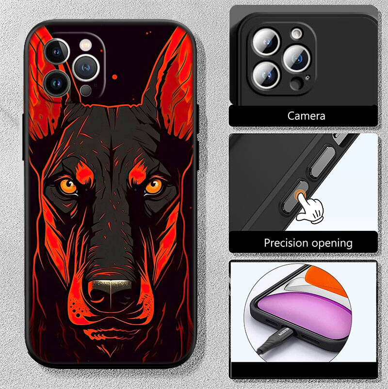 MH42 Dobermann Dog Phone Shell for Samsung S20 S21 S22 S23 S24 FE Ultra Plus Lite S21S A55 A07 A17 F06 F16 M06 M16 M56 A36 A37 A57