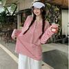 Korean Striped Sunscreen Long-sleeved T-shirt Women's Early Autumn New Loose Casual Versatile and Thin Temperament Top Trendy