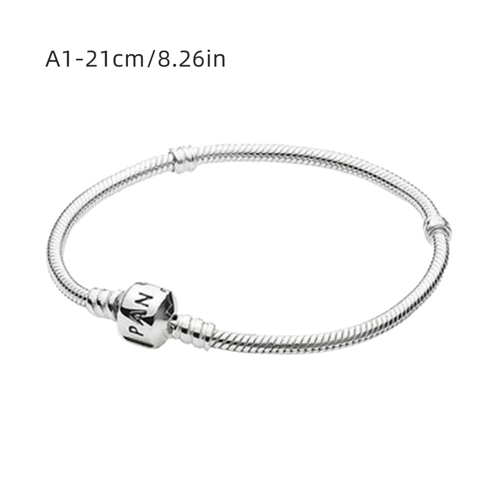 Bransoletka 18cm Biała Miedź Platerowana Srebrem Bransoletka Moda Wisiorek