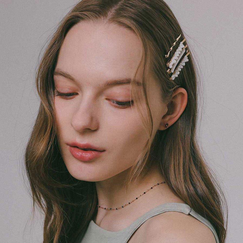 J.Lauren Rose Gold Spinel Chain Silver Necklace N01198