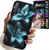 Etui Do Samsung A7 2018 - Turkusowe Lilie Kwiaty Obudowa + Szkło