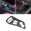 For Dodge Challenger 2015-2022 LHD ABS Carbon Fiber Style Car Center Console Gear Shift Panel Water Cup Holder Cover Frame Trim