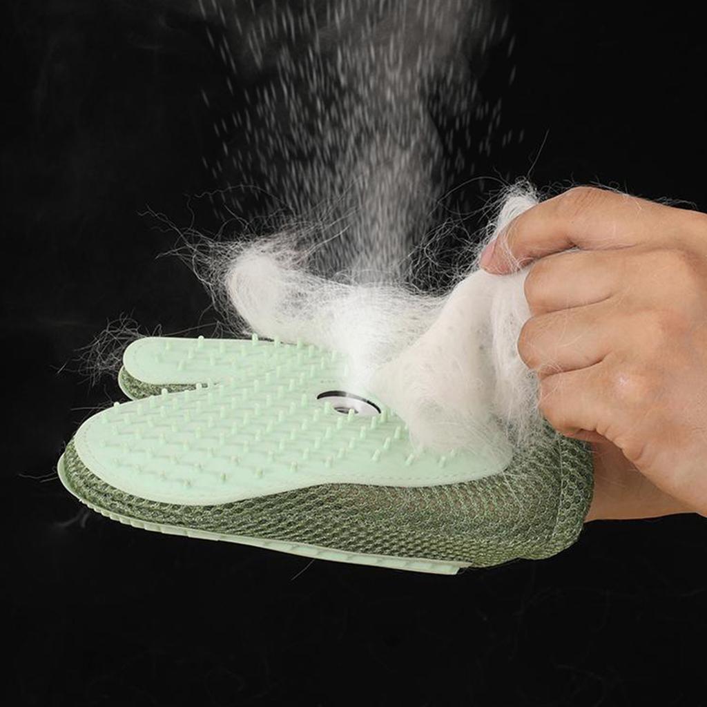 Pet Hair Comb With Soft Silicone Head, Spray Petting Gloves, Double Sided -Static Pet Hair Remover For Cats And Dogs