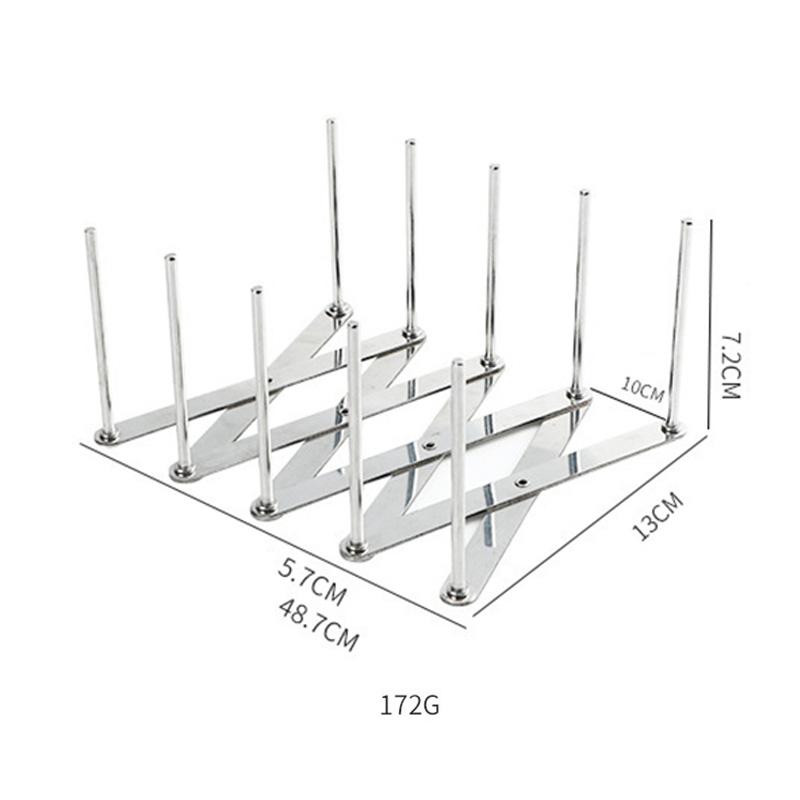1pc Stainless Steel Dish Rack Retractable Kitchen Bowl Dish Drain Rack Foldable Pot Lid Rack Tableware Holder Kitchen Gadgets