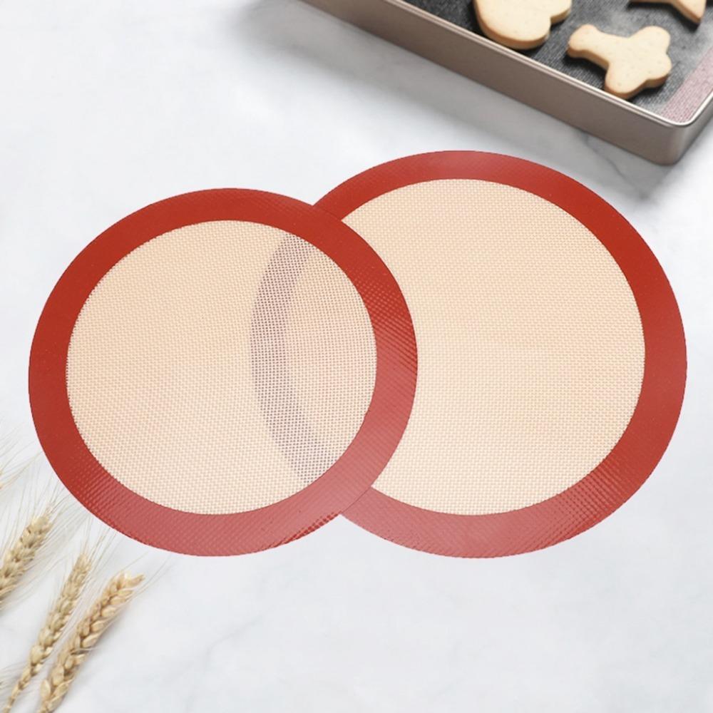 Non Stick Round Silicone Baking Mat Heat Resistant Pastry Cake Pan Liner Baking Sheets Pads Macaron Bread for Oven Air Fryer