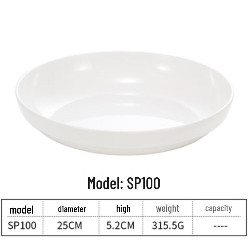 

White Melamine Round Dinner Plate