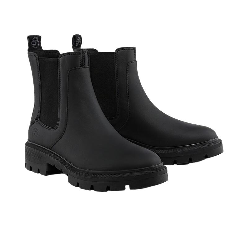 Timberland Slip-Resistant Breathable Casual Mid-Calf Chelsea Boots Women boots Black A5ND7