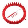 Sweater Knitting Loom Set with Crochet Hook, Needle, Plastic Round Rectangular Yarn Weaving Hand Tools Kit, Beginner for DIY Hat Scarf Shawl Sweaters