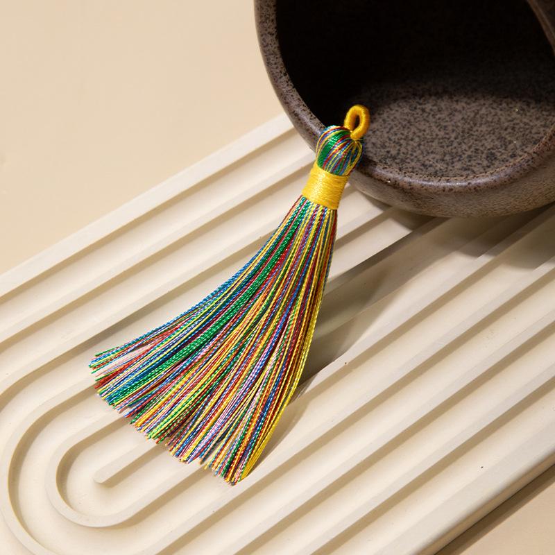 8Cm Pull Circle Fringed Ear Polyester Fringed Antique Hanging Ear Bookmark Sachet Jewelry Accessories Diy Small Pendant