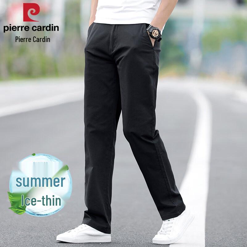 Pierre Cardin Men s Cool Cotton Straight-Leg Casual Pants 31