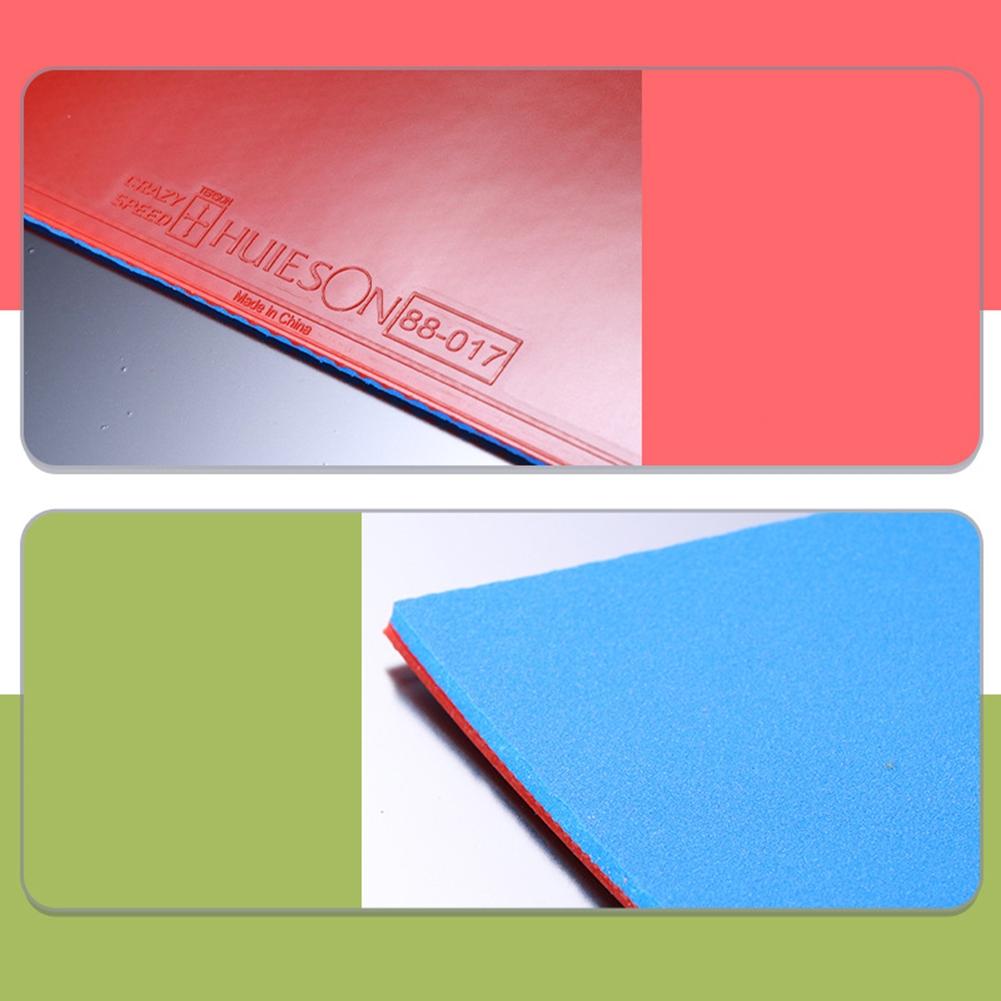 Rubber Table Tennis Sponge Cover 42-45 Hardness Black/Red