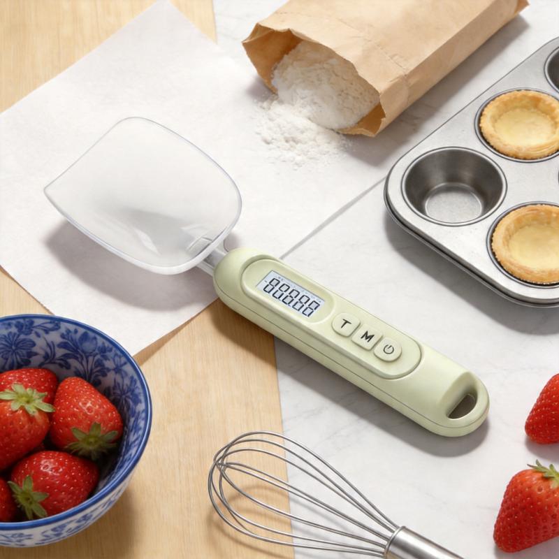 Upgraded 2-In-1 Digital Measuring Spoon High-Precision 0.01oz/0.1g · Tested 10000+ Baking Scale 7-Unit Digital Kitchen Scale