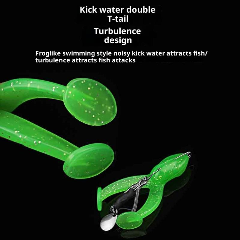 7/8/9Cm Frog Fishing Lure Soft Bait With Spoon Fishing Tackle For Snakehead Silicone Bait With Hook Simulation Frog Lures