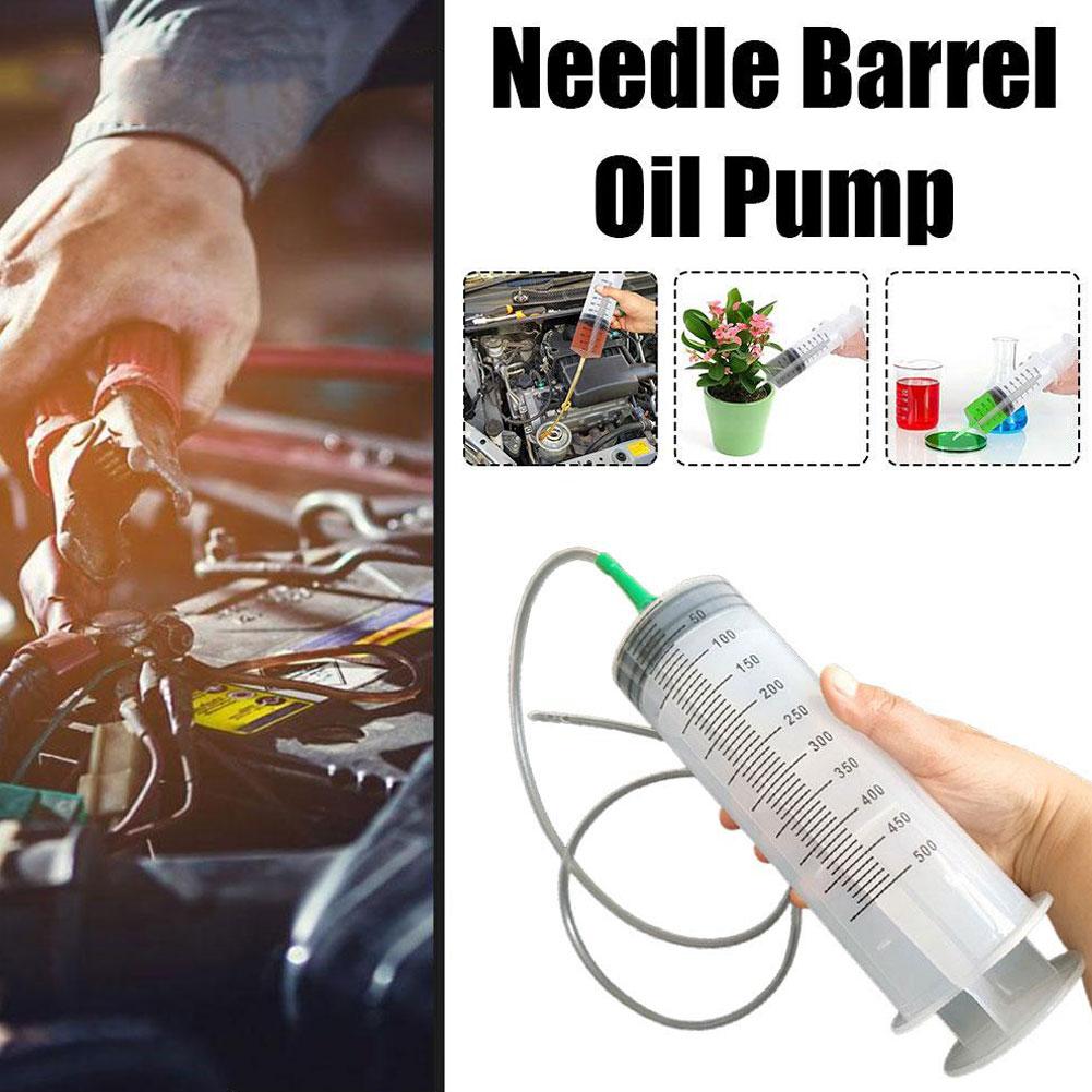Large Capacity Vacuum Syringe Plastic Reusable Syringe Oil Pump Oil Extraction Syringe Feeding Enema with 1m Hose Metering Pump