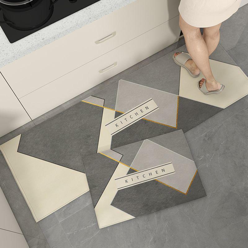 Crystal Velvet Non-Slip Water-Absorbing Kitchen Floor Mats