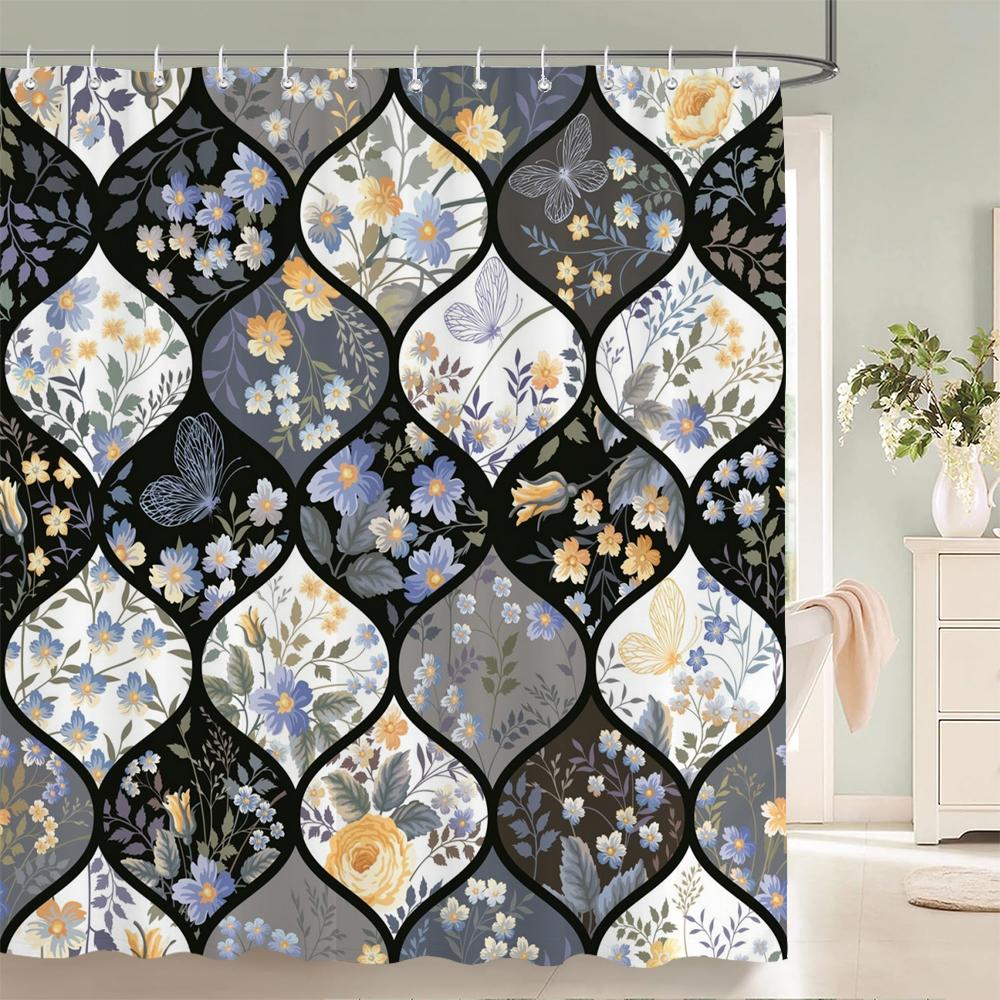 3D Printing Indian Boho Shower Curtain Bathroom Curtains With Hooks Bohemian Mandala Waterproof Fabric Bathtub Decor Screen