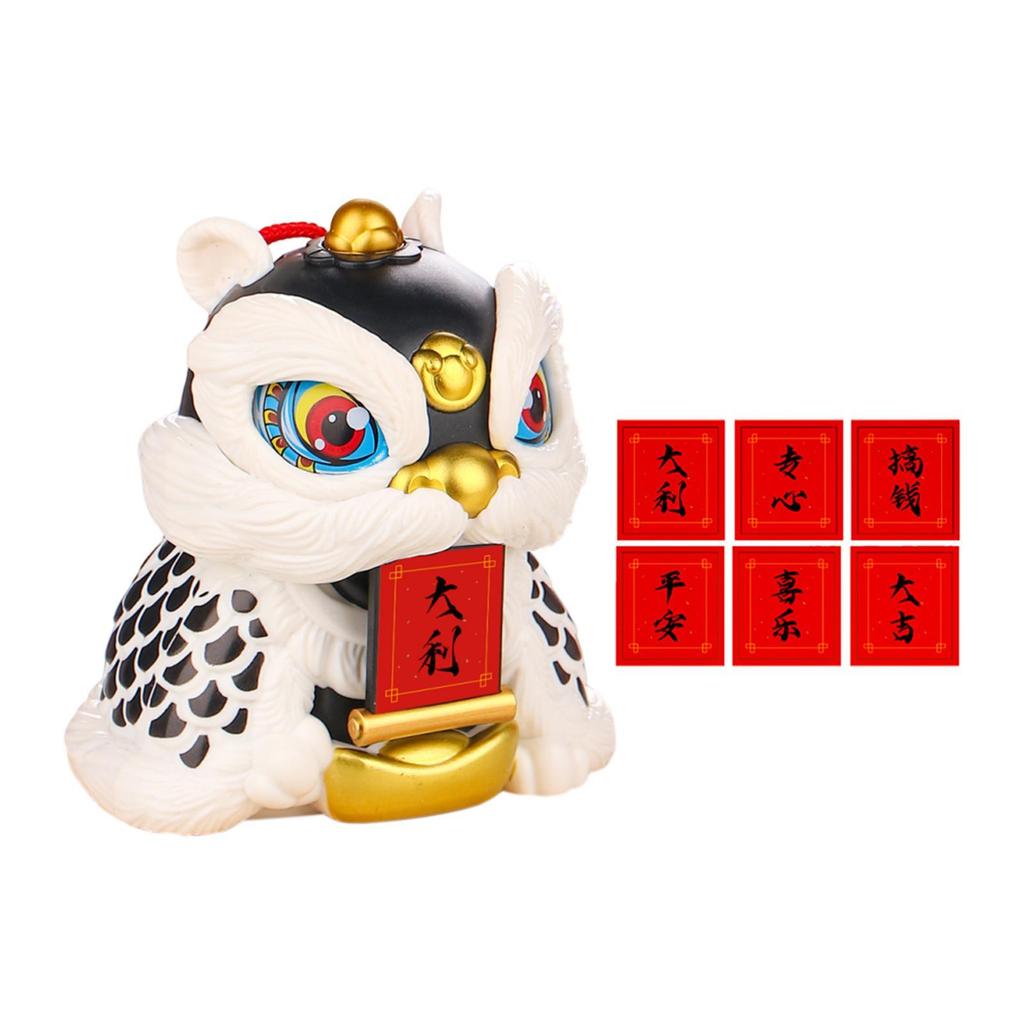 Aufweckender Löwenstatuen-Schmuck Chinesisches Neujahrs-Dekoration Mehrzweck mit Aufkleber