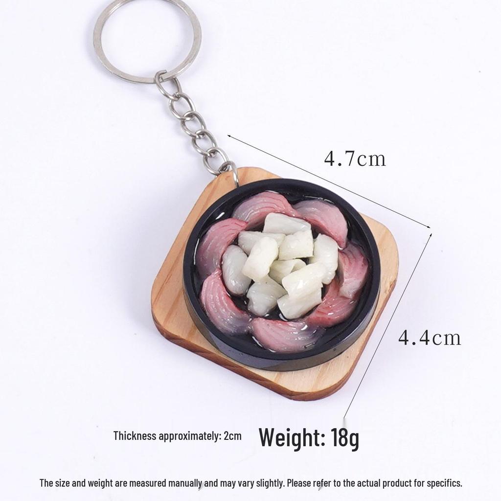 3D Teppanyaki Steak and Sushi Keychain - Japanese Food Toy Bag Charm