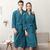Newly Designed Spring and Autumn Home Wear Nightgown Waffle Bathrobe Quick-drying Couple Pajamas