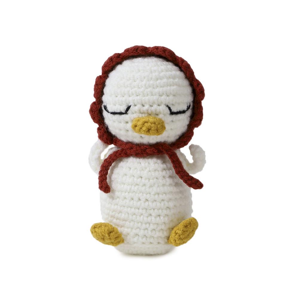 Cute Crochet Penguin Keychain Fiber Cotton Filling Children Home Decor Doll Gift
