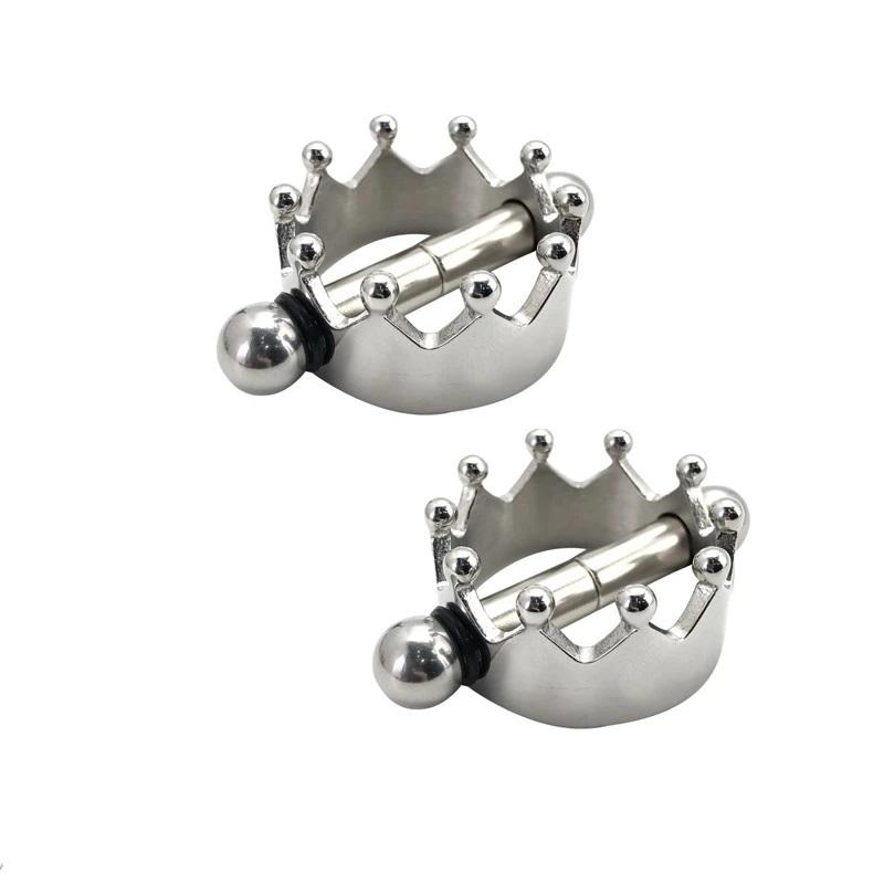 Stainless Steel Magnetic Nipple Clamps Clips Slave Female Breast Bondage Erotic Sex Toy For Women Couples Play Game