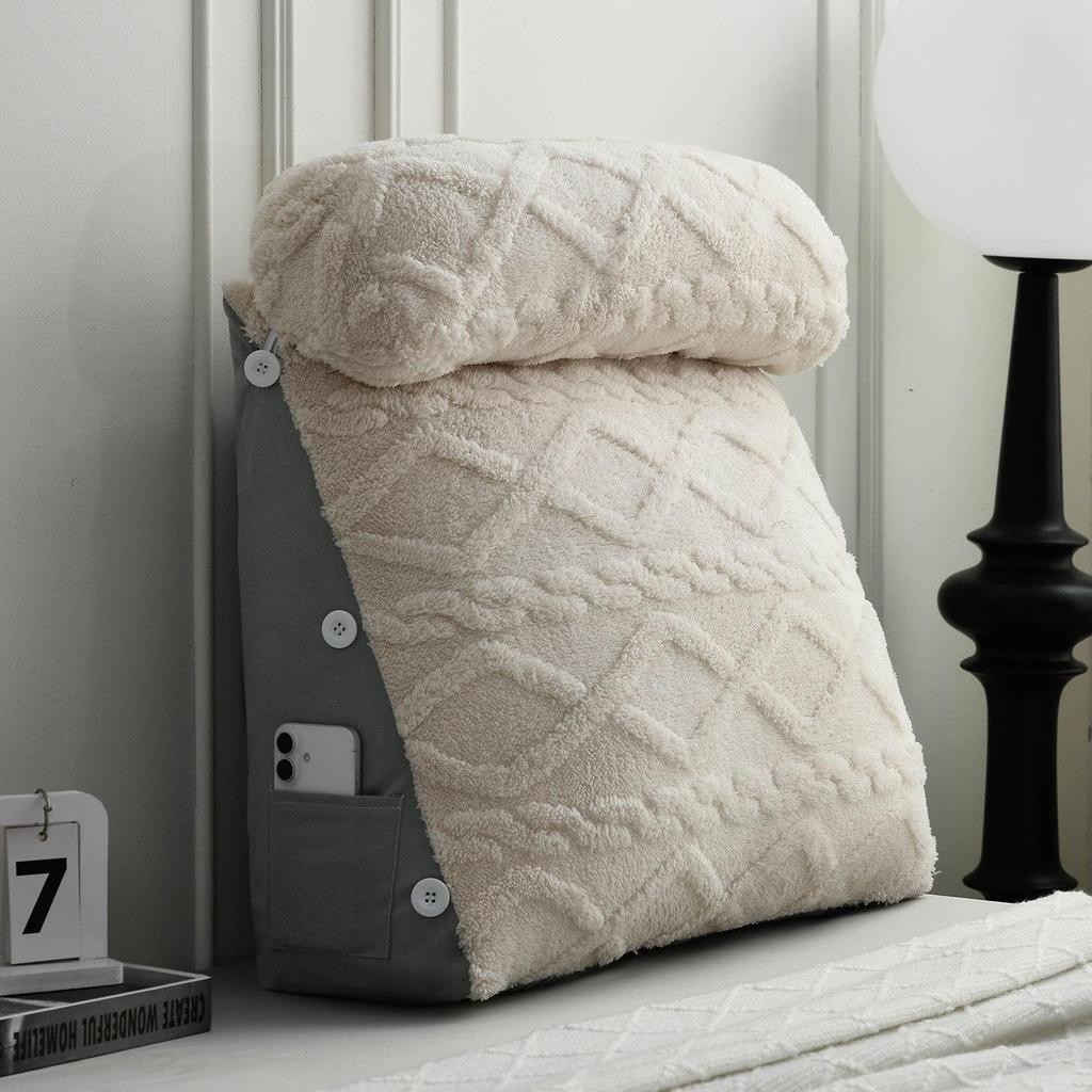 2025 New Large Backrest Cushion: Soft Bedside Pillow with Neck and Waist Support for Pregnant Women and Readers