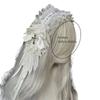 Elegant Lace Trim Headband With Angelic Wing Anime Hairhoop Hair Decoration For Special Occasion Masquerade Headpiece