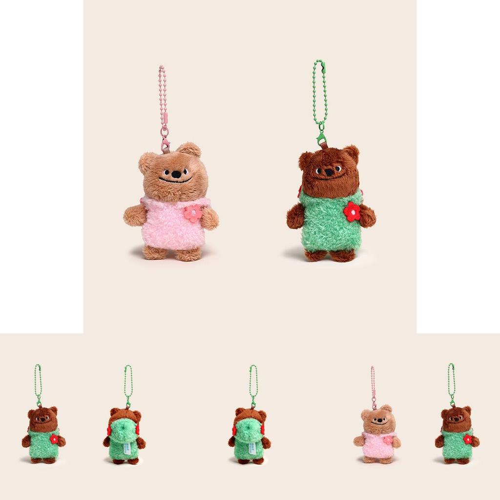Couple Bear Couple Plush Keychain With Clothing Design For Gift And Decoration