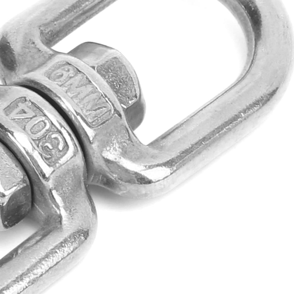 10Pcs Swivel Hooks M6 Double Ended Stainless Steel 8?Shape Shackle Ring Connector