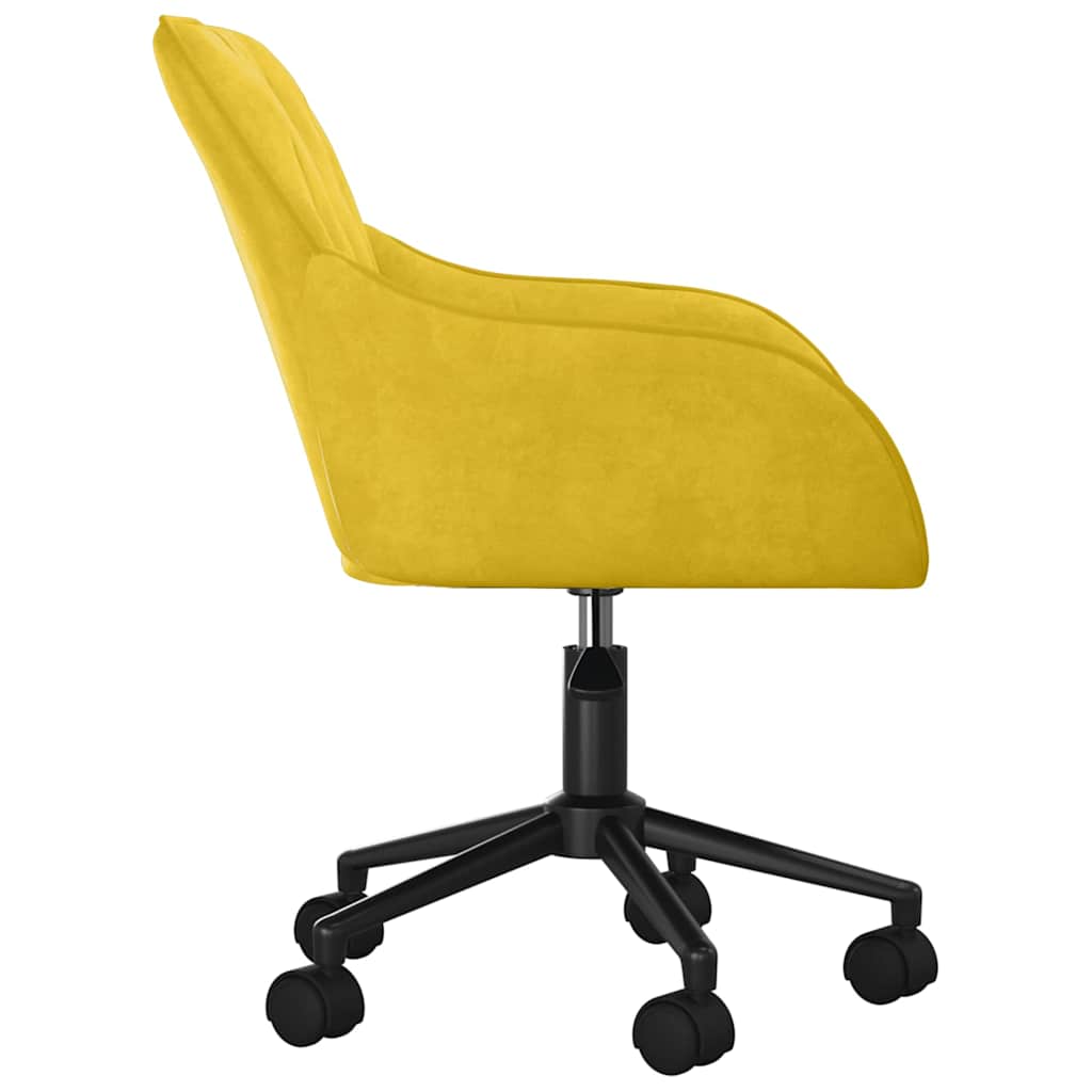 Dining Room Chairs 2 Pcs Swivel Yellow Velvet