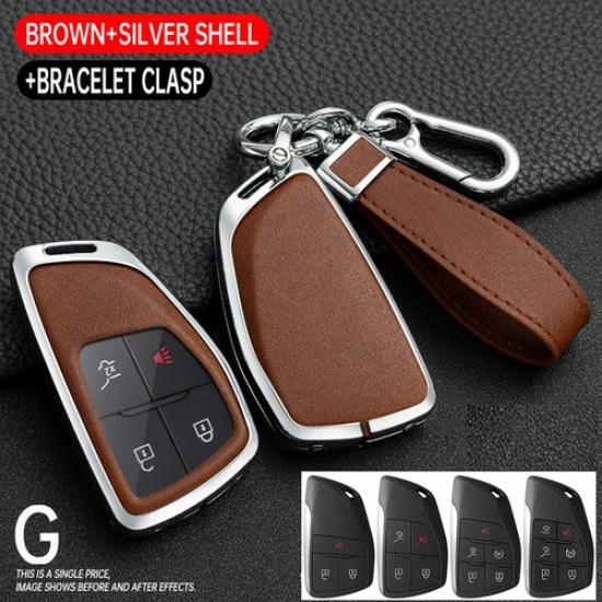 1Pc Zinc Alloy Remote Key Fob Cover Case For Chevy Suburban Silverado Tahoe