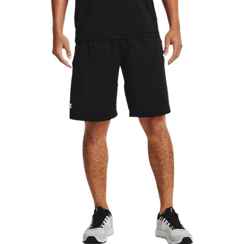Under Armour Solid Color Logo Elastic Sports Shorts Men Bottoms Black 1361511-001