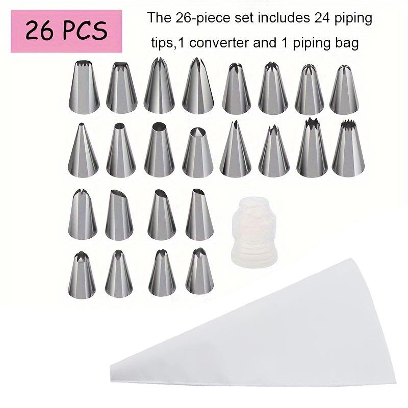 

Set of 26/50 Stainless Steel Icing Nozzles for Cake Decoration