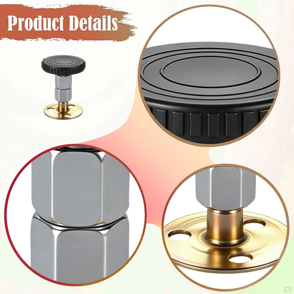 4 Pieces Adjustable Anti-Vibration Bed Tools, Stoppers, Lightweight, Non-Slip, Alloy Stabilizers
