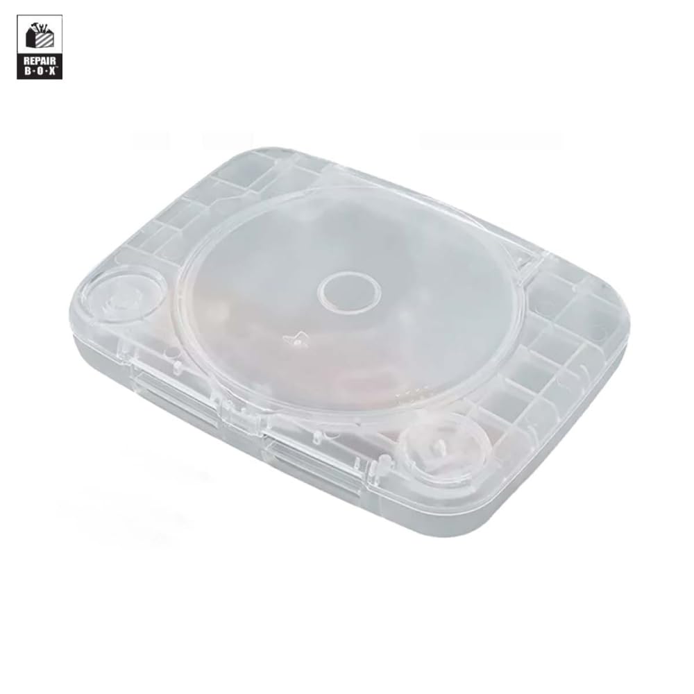 Hyperkin RepairBox Custom Color Shell for PS One Clear Replacement Exterior Case Retro Game Console Customization and Repair Full Set with Screws and