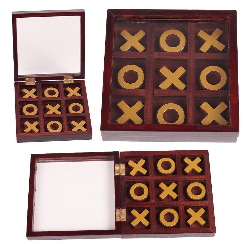 XO Tic Tac Toe Casual Puzzle Game - Wooden Tabletop Toy