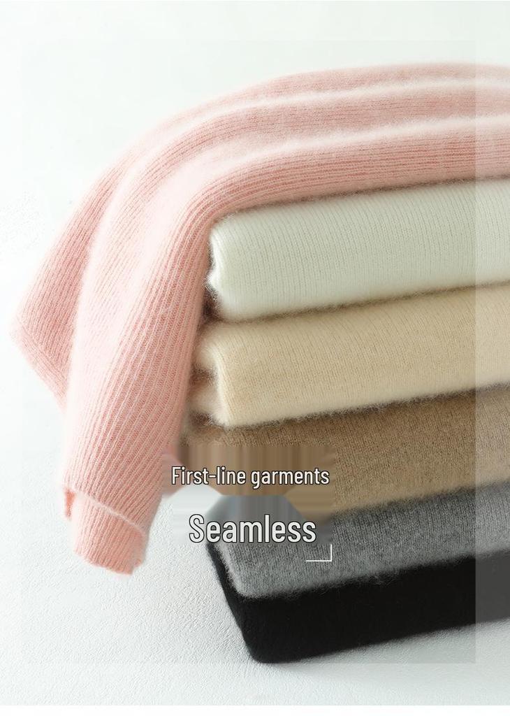 Women's 100% Pure Cashmere Sweater - Slimming & Stylish Plus Size Knitwear for Autumn/Winter