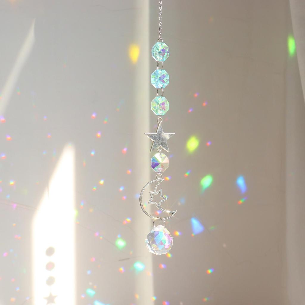 Celestial Crystal Sun and Moon Wind Chime - Home and Garden Decor Gift