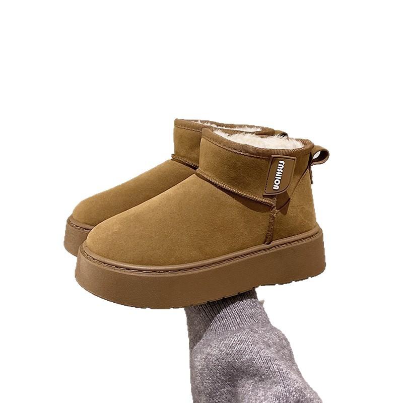 Snow Boots Women's 2025 Winter New Thick-soled Heightening Short Boots Versatile, Light and Warm, Casual Versatile Explosion