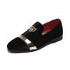 Men dress shoes Wedding Party shoes Loafers Fashion Tiger Gold metal Men Flats Comfortable
