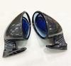 2x Car Side Mirrors Rearview Mirrors Vintage Style Carbon Fiber Color Universal