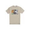Li Ning Wade Serie Muster Buchstabendruck Einfarbig Rundhalsausschnitt Kurzarm T-Shirt Herren T-Shirts Staubiges Erde AHSR915-4