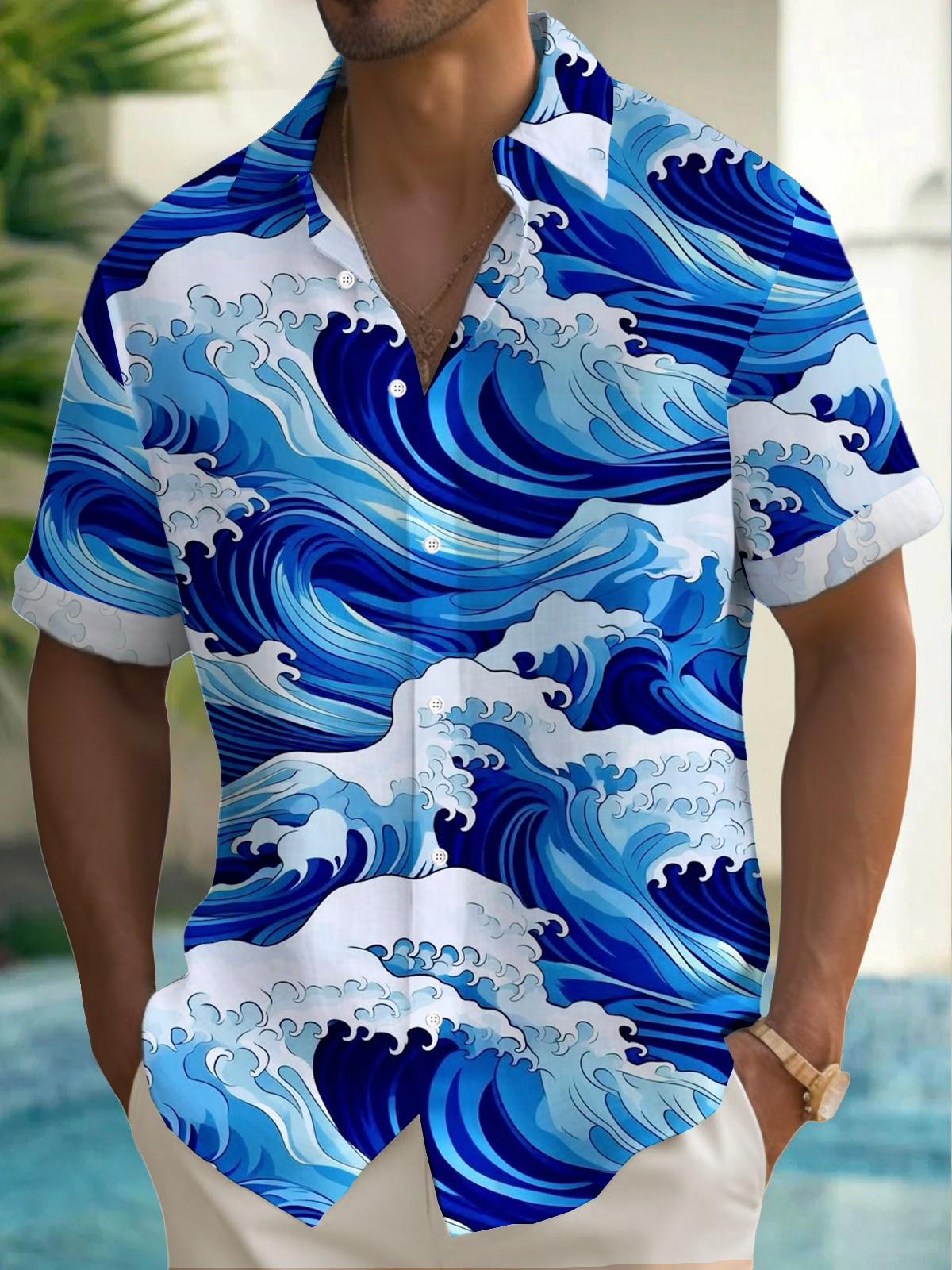 

Літні чоловічі сорочки з 3D-принтом, геометричним арт-графічним малюнком, гавайські повсякденні сорочки на ґудзиках, з коротким рукавом 5XL