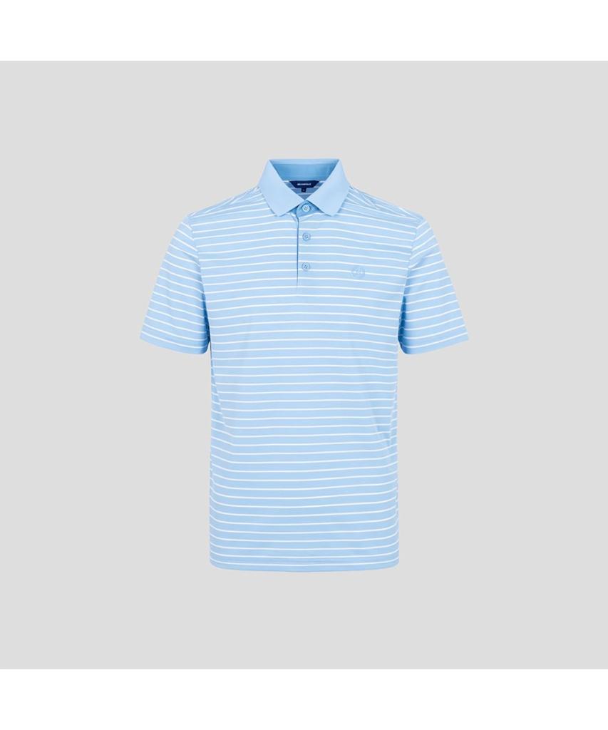 BEANPOLE GOLF Men'S Cooling Fine Stripe Short Sleeve T-Shirt - Sky Blue