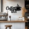 1pc Coffee Bar Metal Wall Art Decor Sign Home Scene Themed Party