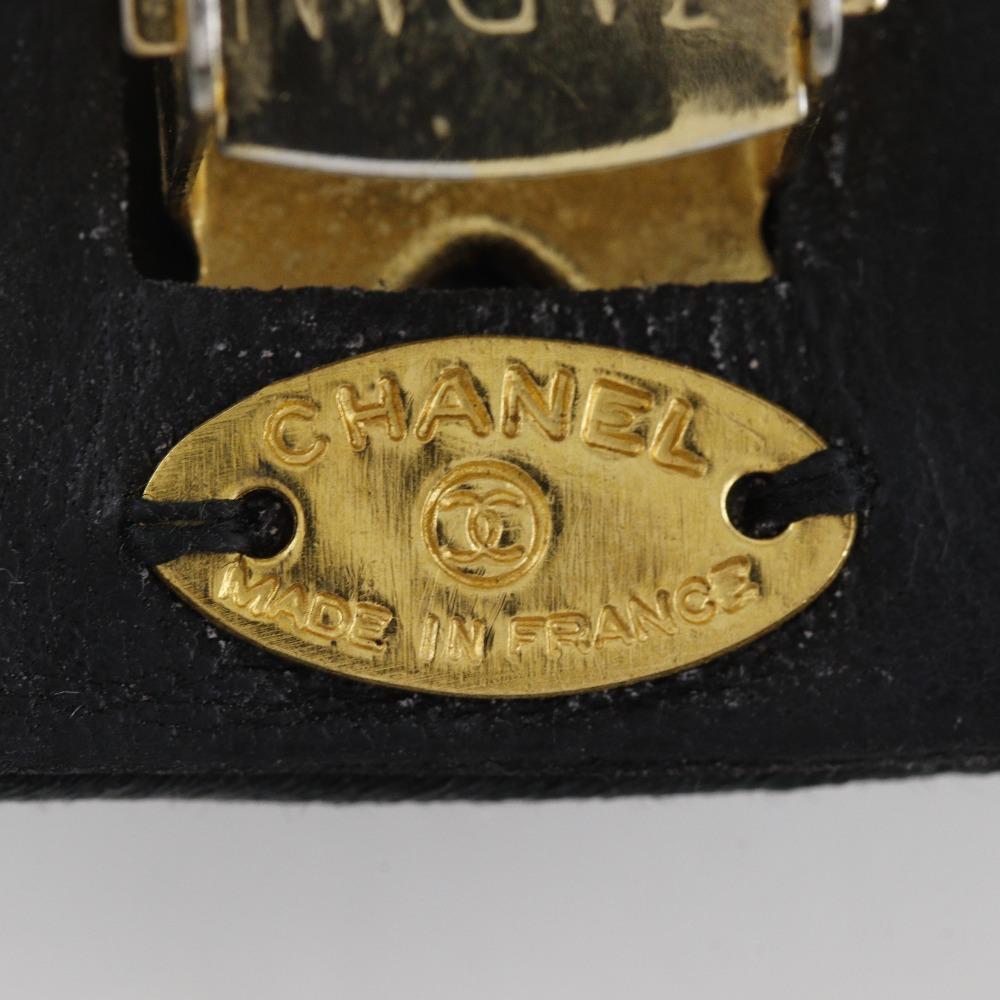 CHANEL COCO Mark Valletta black Suede/Plated Gold Women Used