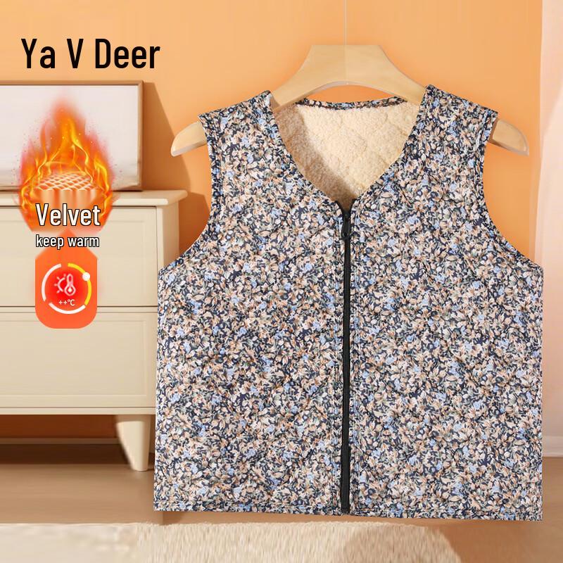 

Yalu Women s Floral Padded Warm Vest 2XL