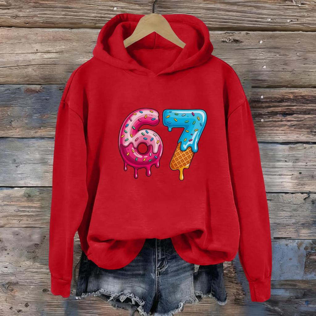 Women's Fashion Daily Versatile Casual Sweatshirts Long Sleeve Hooded Top Sweatshirts