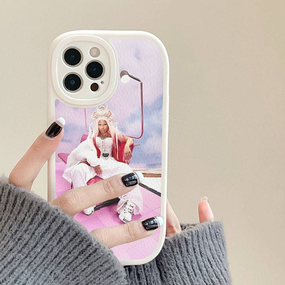 N-Nicki Singer Minaj Silicone Phone Case For IPhone 16 15 14 13 12 11 Pro Max Mini Leather Soft Cover